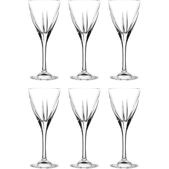 Barski Liquor Glass - Stemmed Glasses - Set of 6 Glasses - Crystal Glass - Designed - Use it for - Sherry - Shot - Vodka - Liquor - Cordial - Each Glass is 2.25 oz Made in Europe
