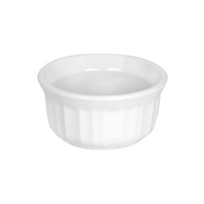 Kitchen 1111281 Baking Dish French White Ramekin, 7 oz.