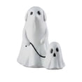 thumbnail image 2 of Liamobondopolis Whimsical Ghost Dog Resin Figurine with Leashed Mini Floral Ghost for Halloween Tabletop Fireplace Mantel Fall Seasonal Decor 6.1 In, 2 of 6