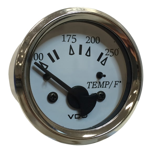VDO Cockpit Marine 52MM (2-1/16") Water Temp. Gauge - 0-250F - Wh... [310-15277]