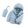 thumbnail image 2 of Esaierr Baby Boys Girls Hooded Coat for Toddler Kids Puffer Down Jacket Puffer Down Coat Puffer Down Outwear Winter Lightweight Down Jacket Solid Colour Jacket for 2-14Y, 2 of 5