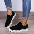 thumbnail image 4 of Vedolay Women Shoes Women's Leisure Shoes Flat Nurse Shoes Comfortable Walking Knit Loafer Sneaker,Black 8.5, 4 of 5