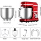 thumbnail image 2 of 7.5qt stand food mixer - 10-speed tilt-head 3-in-1 kitchen electric mixer con stainless-steel bowl, egg whisk, dough hook, beater, splash guard - compact dough mixer para home cooks (red), 2 of 7