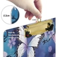 thumbnail image 3 of Acrylic Clipboards with Low Profile Clip, A4 Standard Size 9" x 12.5" File Holder for Writing Drawing, Clip Boards for Doctors Offices, Purple Butterfly Gifts, 3 of 7