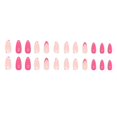 thumbnail image 3 of HLONK 24Pcs Gel Press on Nails  Gel French Long Fake Nails  Press on Tips With Glue  Rhinstone with Butterfly  NO.13, 3 of 6