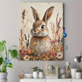 thumbnail image 4 of Qisvanset 12x16 Inch Wildflower Bunny Canvas Wall Art, Spring Rabbit Farmhouse Kids Room Home Decor, 4 of 8