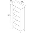 thumbnail image 4 of Kathy Ireland by Bush Connecticut 5 Shelf Bookcase in Black Suede Oak, 4 of 5