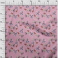 thumbnail image 2 of oneOone Cotton Poplin Light Pink Fabric Flower & Leaves Watercolor Sewing Craft Project Fabric Prints By Yard 42 Inche Wide, 2 of 4