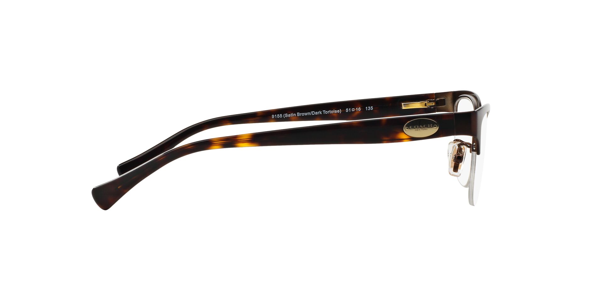 Coach Women's HC5066 Eyeglasses Satin Brown/Dark Tortoise 53mm - image 3 of 3