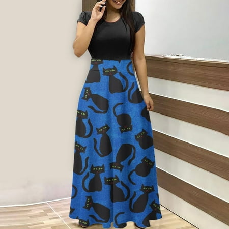 

Moxiu Plus Size Dress for Women Short Sleeve Print V Neck Dress Flower Plus Size Dresses Casual Beach Hawaiian Dresses