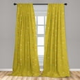 thumbnail image 5 of Ambesonne Scallop Curtains, Snail Shells Sea Fern Art, Pair of 28"x84", Khaki Multicolor, 5 of 5