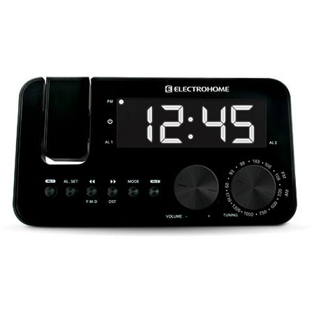 Electrohome SelfSet Clock Radio with WakeUp Technology and Projection