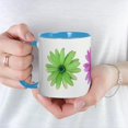 thumbnail image 5 of CafePress - 3 Color Daisies Mug - 11 oz Ceramic Mug - Novelty Coffee Tea Cup, 5 of 6