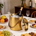 thumbnail image 6 of 3L Gold Ice Bucket with Lid, Double Wall Insulated Stainless Steel Champagne Bucket for Bar, Party, Cocktail, Camping, 6 of 7
