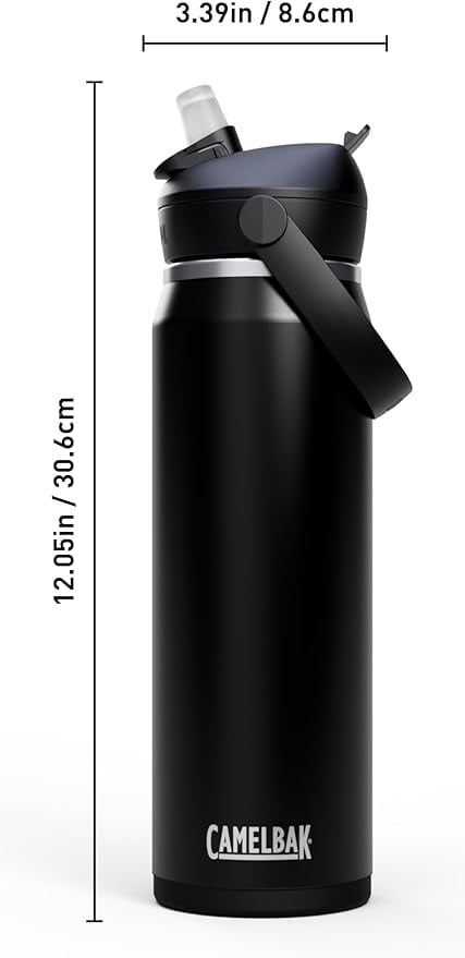 CamelBak Thrive™ Flip Straw Insulated Stainless Steel Water Bottle, 25 oz, Black