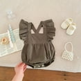 thumbnail image 5 of Summer Baby Girls Solid Color Square Neck Onesie, 5 of 8
