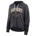 thumbnail image 2 of Women's Fanatics Heather Charcoal Vegas Golden Knights Lux Lounge Helmet Arch Pullover Hoodie, 2 of 7