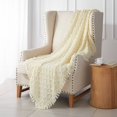 Mainstays Fall Foliage Knit Throw Blanket, OffWhite, Multiple Colors
