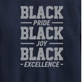 thumbnail image 3 of Instant Message - Black Pride Joy Excellence - Toddler & Youth Crewneck Fleece Sweatshirt, 3 of 6