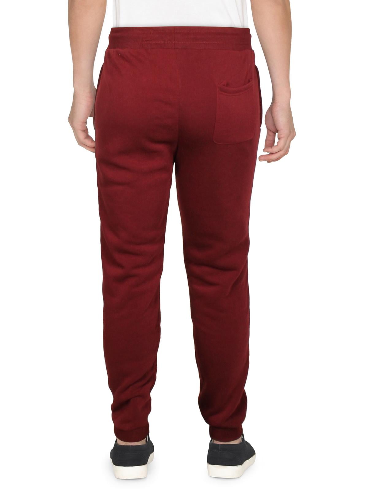 GALAXY Mens Burgundy Active Stretch Slim Fit Athletic Pants XL