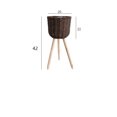 thumbnail image 1 of Maceta de suelo para flores, cesta de madera de ratán, de madera, sencilla, tejida, para sala de estar, balcón, 1 of 6