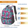 thumbnail image 3 of Football Icon Red Pattern 17" Waterproof Oxford School Backpacks for Teens, S-Shape Padded Straps, for School, Travel, Hiking, Camping, 3 of 5