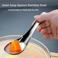 thumbnail image 6 of Asian Soup Spoons Stainless Steel: 5.5 Inch Ramen Spoons,Chinese Soup Spoons Short Shank Thickened,Dinner Spoons Suitable For Dumpling Wonton Miso and Pho,Tea Spoons Set of 6,6Pcs (Silver), 6 of 10