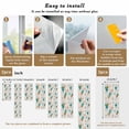 thumbnail image 6 of Mid Century Window Privacy Film Boho Modern Geometric Teal Orange Star Decorative Glass Window Film UV Blocking Static Cling Non-Adhesive Sticker Covering for Home Door 19.6 x 39.3 inches, 6 of 7