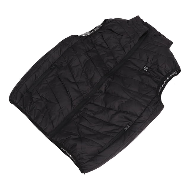 Chaleco Calefactable para Hombres Chaleco Eléctrico USB Inteligente Chaleco Calefactor Térmico De Invierno Calefacción De 9 Zonas Negro 2XL
