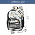 thumbnail image 2 of ALAZA Clear Backpack Cartoon Dinosaur Cactus PVC Transparent BookBag, 2 of 7