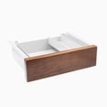 thumbnail image 1 of Desky Minimal Under Desk Drawer - Walnut Hardwood / White, 1 of 10