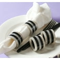 thumbnail image 4 of Set of 12 Epoxy Resin Napkin Rings - Decorative Holders for Weddings Holiday Dining (Black White), 4 of 8