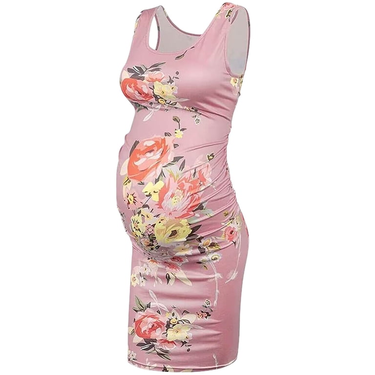Up to 65 off!Lolmot Women's Floral Maternity Dress Summer Stretch Tank Dress  Sexy Scoop Neck Leopard Print Sleeveless Bodycon Midi Dress Pregnancy  Clothes - Walmart.com