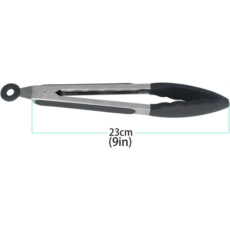 XMMSWDLA silicone kitchen Tongs for Cooking with Silicone Tips 9 Inch  Non-Slip Grip Cooking Tong for Barbecue,Air Fryer, Cooking, Frying