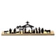 thumbnail image 1 of Fiudx Adorno de Belén de Pascua, Base de Metal con Base de Madera, Diseño de Impresión Brillante y Transparente, Decoración Religiosa de Pascua, Decoración para La Mesa Del Hogar, Regalo Perfecto par, 1 of 2