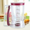 thumbnail image 2 of Kole -Pancake Batter Dispenser with Squeeze Handle Baking Kitchen Accessories 900ml - Pink Plastic, 2 of 5