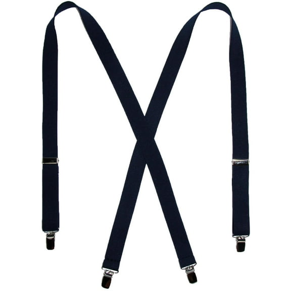 CTM Elastic Clip-End 1 Inch Basic Suspenders (Women)