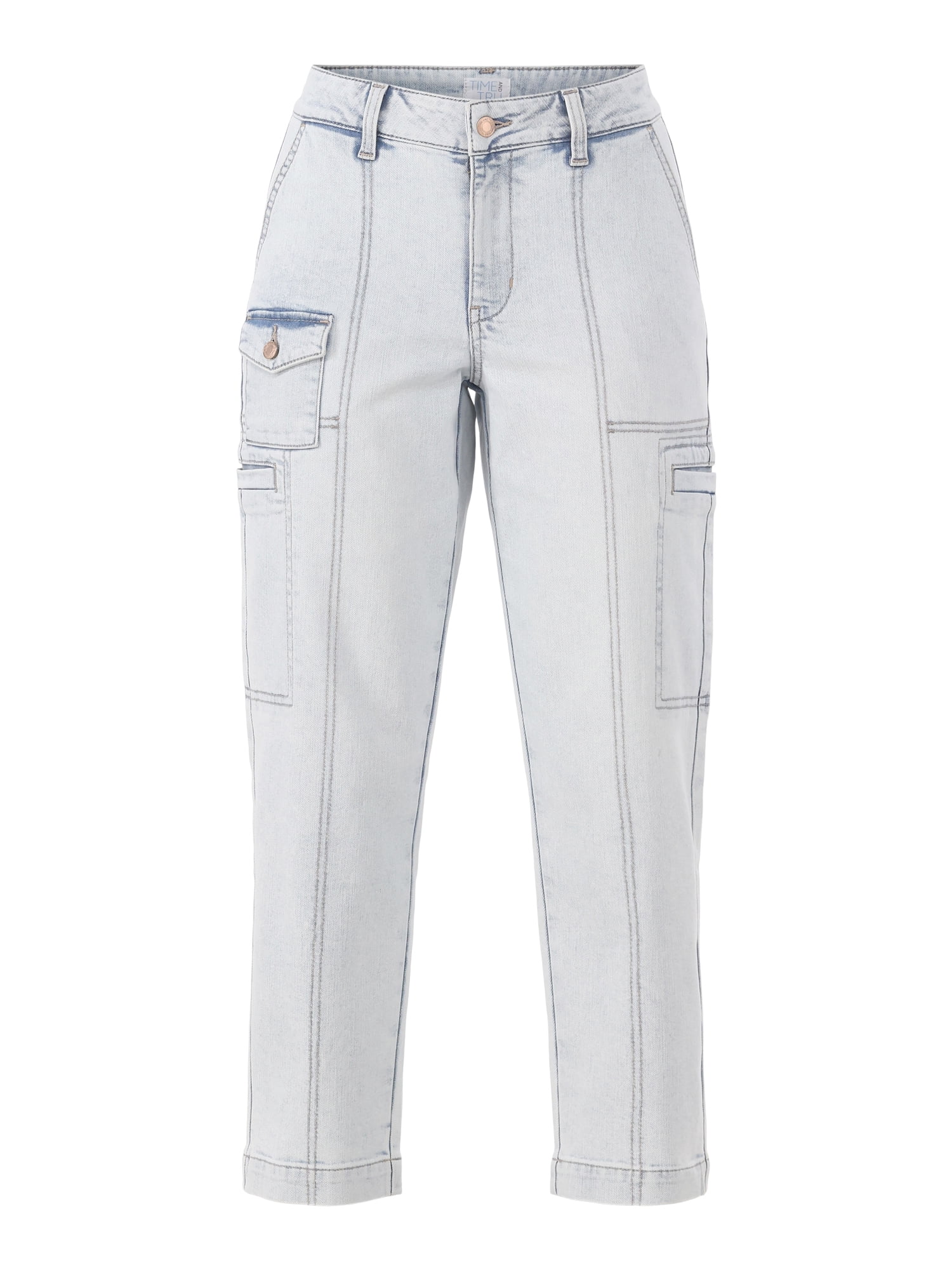 Time and Tru Women's and Women’s Plus Utility Jeans, 27" Inseam, Sizes 2-20