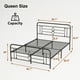 thumbnail image 5 of ULEW | Cama Queen con Marco Metálico | Estructura Robusta y Diseño Minimalista| Tamaño 209.6x157.7x110.5 cm, 5 of 7