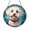 Acrylic 3.5 Inch, variant on White Fluffy Dog Portrait Stained Glass Suncatcher Window Hanging, Soft Fur Canine Artwork With Gentle Expression, Cozy Animal Theme Home Decor