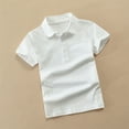 thumbnail image 2 of KyCheLot Boys Summer School Tops Comfort Short Sleeve Lapel Collar Button up Cotton Golf Shirts 2-13 Years, 2 of 4