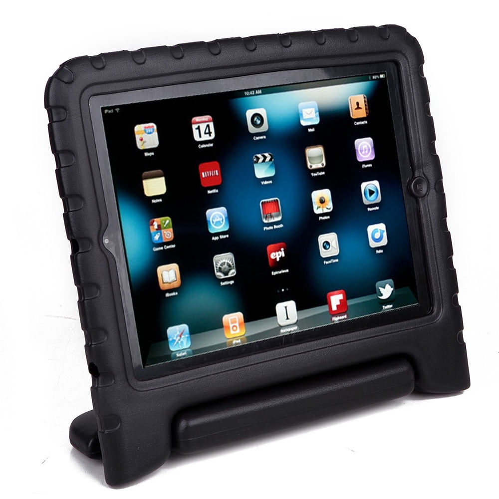 TekDeals iPad 2 3 4 Case for Kids Shock Proof Drop Proof Heavy Duty Foam Case Handle Cover Stand