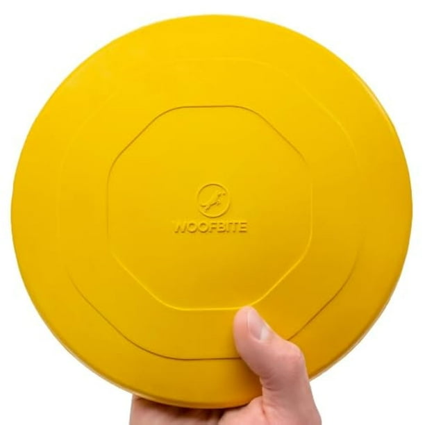 WoofBite ""Disco indestructible para perros - Reemplazo de por vida - Razas medianas y grandes - Ultra duradero para masticadores agresivos - Juguete de caucho natural resistente y resistente - Traer