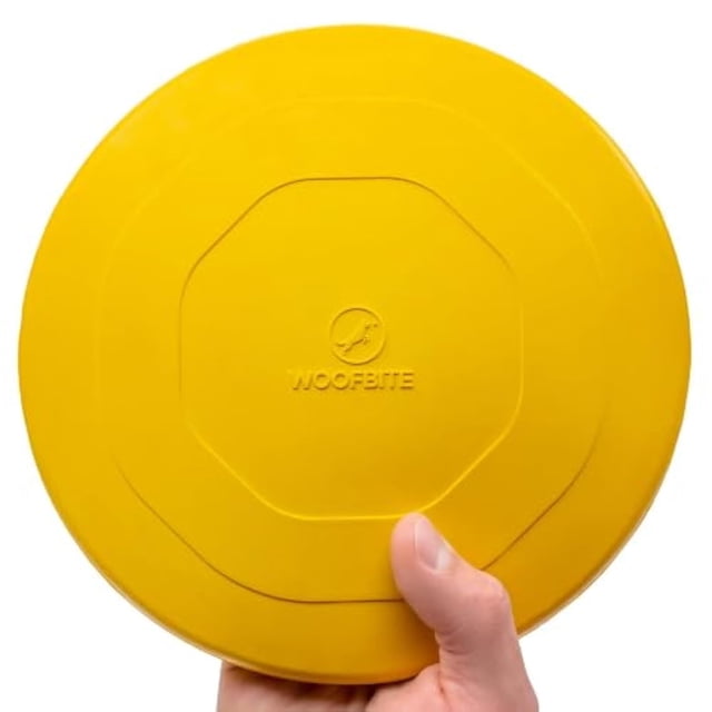 WoofBite ""Disco indestructible para perros - Reemplazo de por vida - Razas medianas y grandes - Ultra duradero para masticadores agresivos - Juguete de caucho natural resistente y resistente - Traer