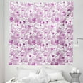 thumbnail image 1 of Orchid Tapestry, Ornate Flower Blooms with Curly Leaves Petals Spring Inspired Exotic, Fabric Wall Hanging Decor for Bedroom Living Room Dorm, 5 Sizes, Lilac Magenta White, by Ambesonne, 1 of 1