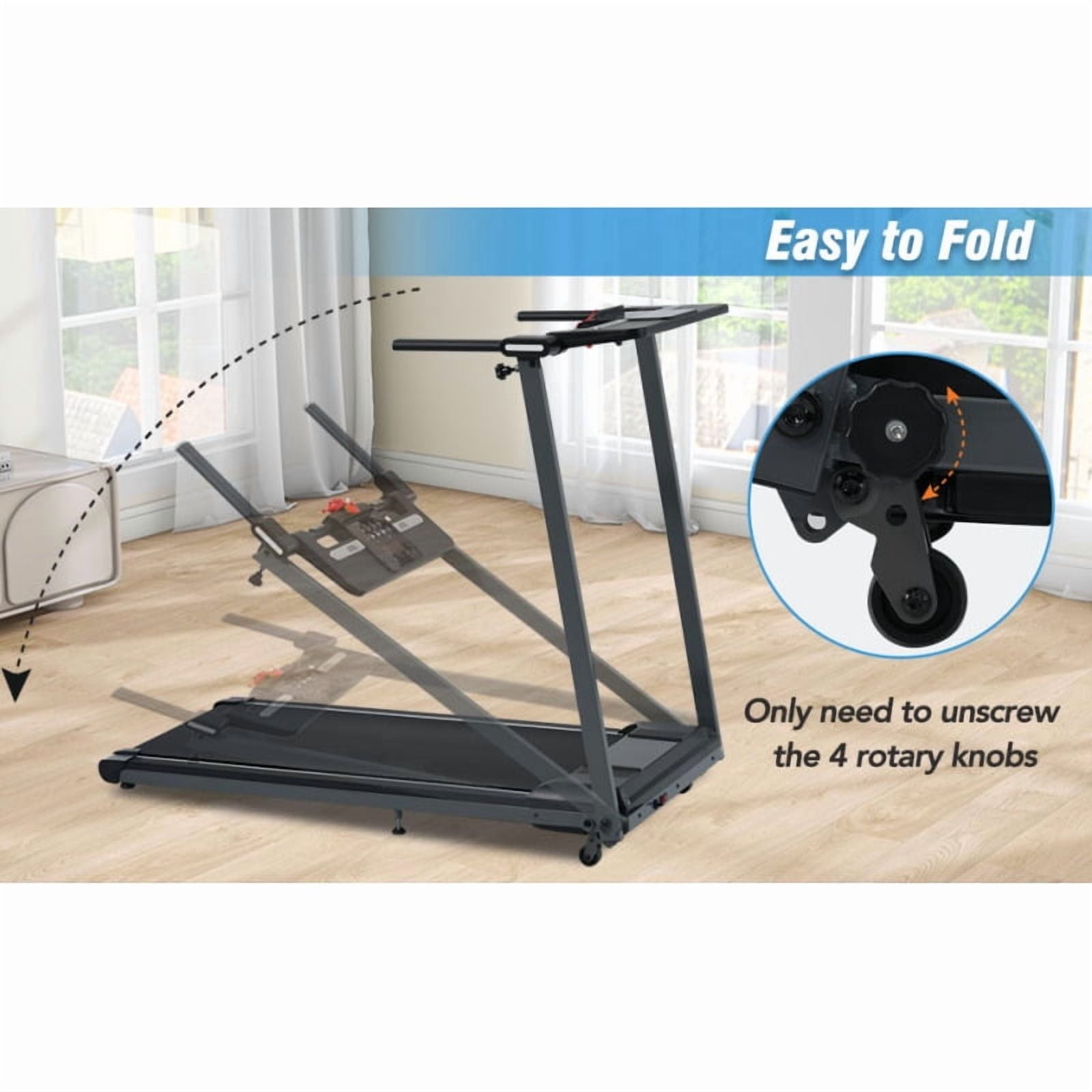 NEW Folding Treadmills Walking Pad Treadmill for Home Office -2.5HP Walking Treadmill With Incline 0.5-7.5MPH 265LBS Capacity Treadmill for Walking Running