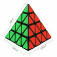 thumbnail image 2 of Cube Pyramide 4x4, Cube de Vitesse Pyramide 4x4x4 Casse-Tête Cube Magique Noir, 2 of 7