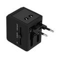 thumbnail image 1 of Adaptador de corriente de viaje universal todo en  Adaptador de enchufe de carga rápida Convertidor de toma de pared de viaje con 2 puertos USB Anggrek Otros, 1 of 8