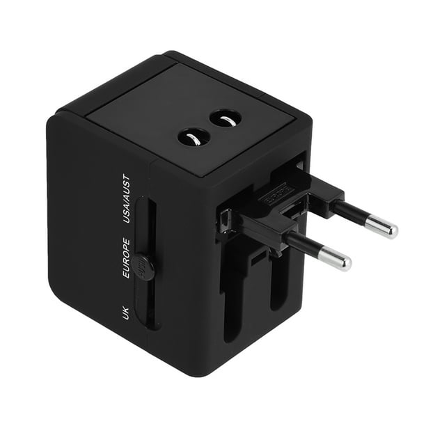 Adaptador de corriente de viaje universal todo en Adaptador de enchufe de carga rápida Convertidor de toma de pared de viaje con 2 puertos USB Anggrek Otros