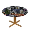thumbnail image 3 of HAOXIT Round ,Halloween Pumpkin Decorative Table cloths, Table Cover for Home,Holiday,Party,Indoor and Outdoor 42-46, 3 of 8